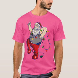 Camiseta Santa Claus Beer Fairy Lights 2