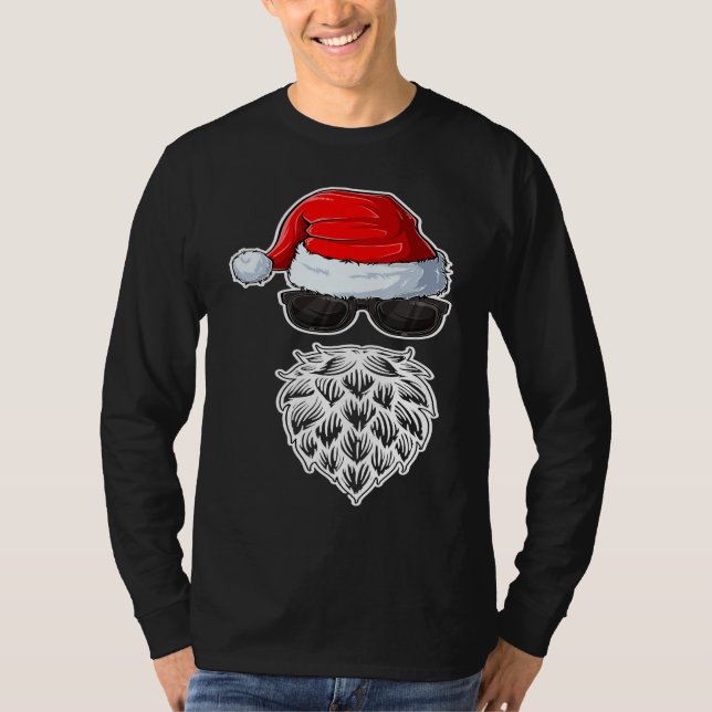 Camiseta Santa Claus Beer Hops Christmas Costume (Frente)
