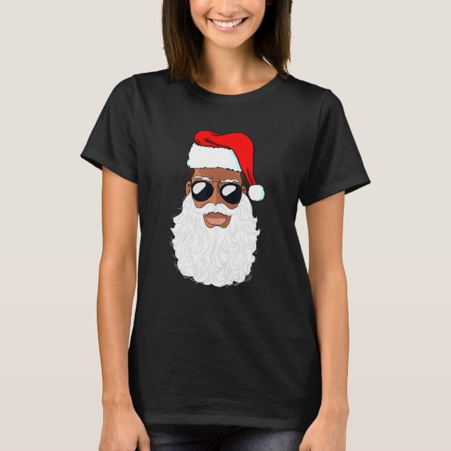 Camiseta Santa Claus Black Xmas Papai noel Afro-Americano (Frente)