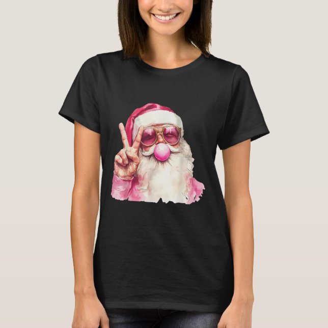 Camiseta Santa Claus Blowing Bubble Gum Nk Sungles Christma (Frente)