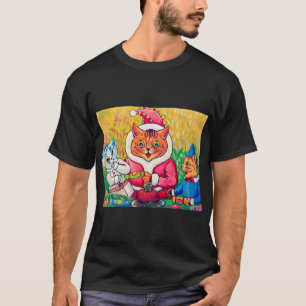 Camiseta Santa Claus Cat, Louis Wain