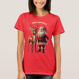 Camiseta Santa Claus e Rudolph, o URM da Névoa Vermelha