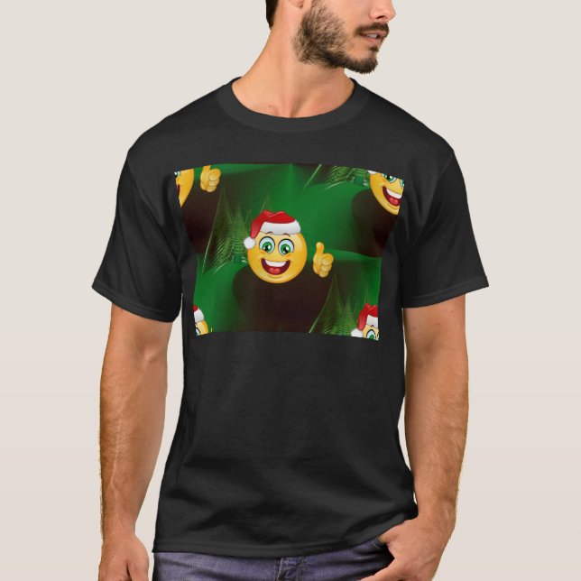 Camiseta santa claus emojis (Frente)
