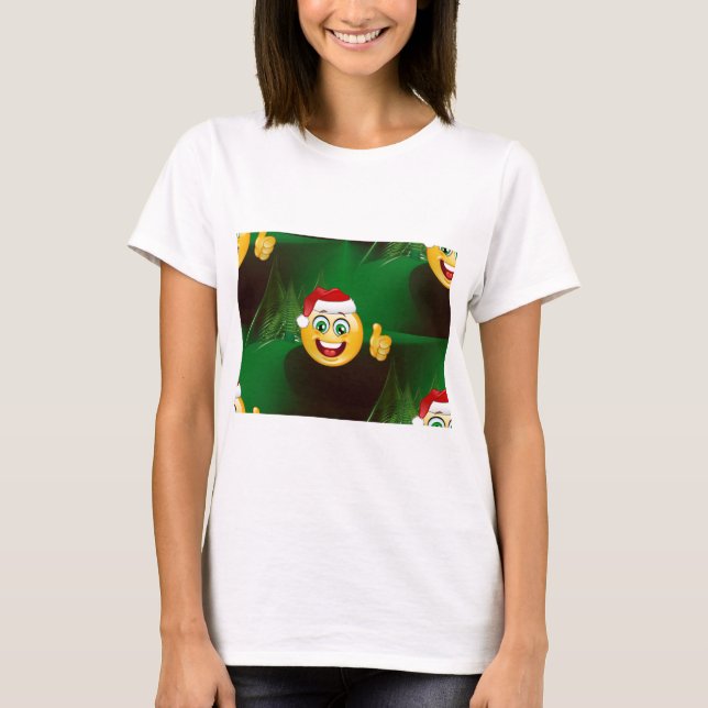 Camiseta santa claus emojis (Frente)