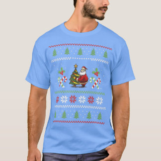 Camiseta Santa Claus Fir Tree Ugly Christmas, Papai Noel