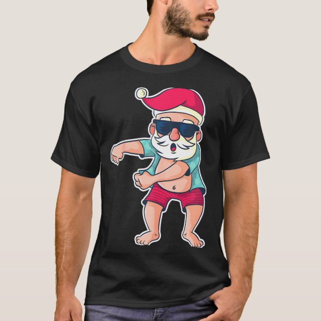 Camiseta Santa Claus Floss Dance Christmas X-mas Gift  (Frente)