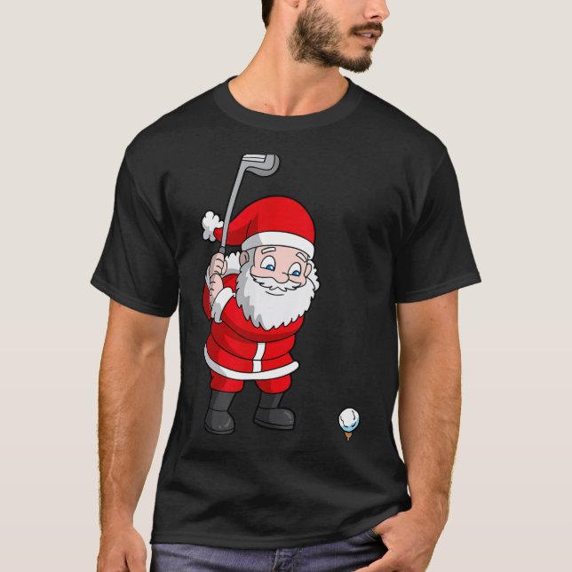 Camiseta Santa Claus Golf Christmas Golfer Golfing  (Frente)