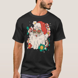 Camiseta Santa Claus Groovy Retro Natal Xmas Happy Holi