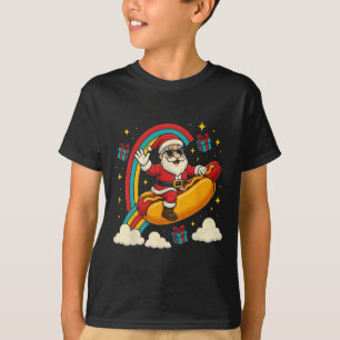 Camiseta Santa Claus Hotdog Engraçado Design de Natal