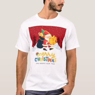 Camiseta Santa Claus in a Magical Winter Wonderland — Merry