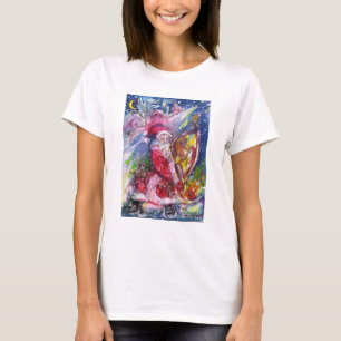 Camiseta SANTA CLAUS JOGANDO HARP Musical Night Christmas