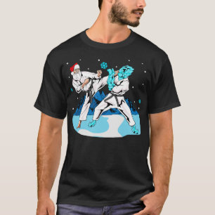 Camiseta Santa Claus Karate Artes Marciais Feliz Natal
