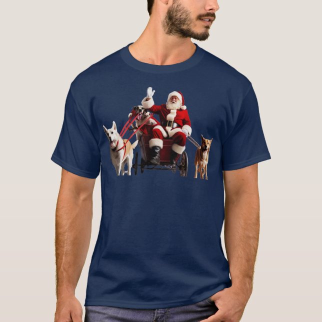 Camiseta Santa Claus loves dogs (Frente)