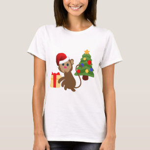 Camiseta santa claus monkey emoji