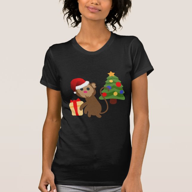 Camiseta santa claus monkey emoji (Frente)