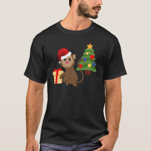Camiseta santa claus monkey emoji