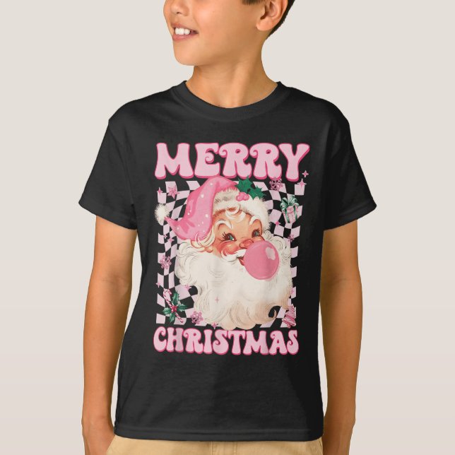 Camiseta Santa Claus Nk Sungles Blowing Bubble Gum Christma (Frente)