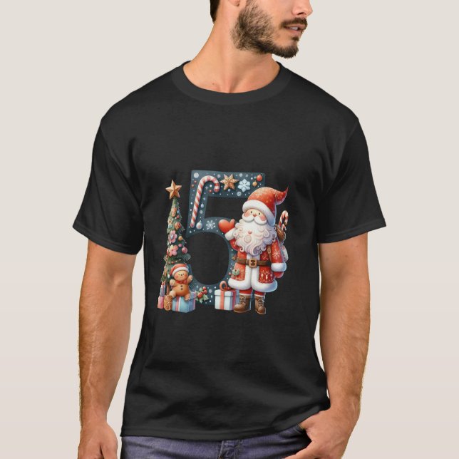 Camiseta Santa Claus Number 5 Christmas Tree Snow  (Frente)