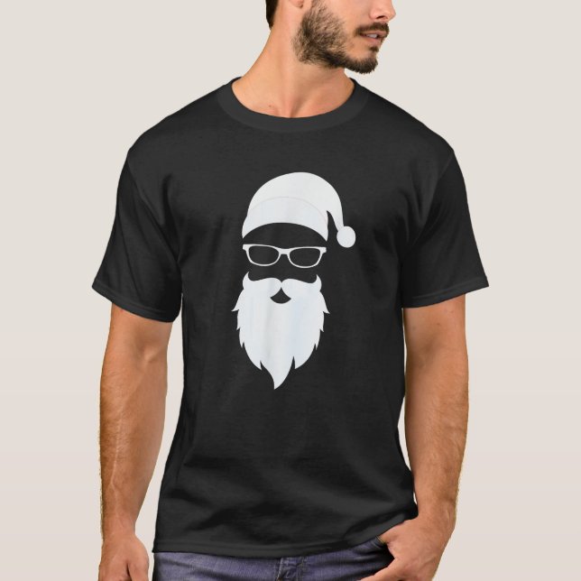 Camiseta Santa Claus Óculos Solares Hipsteres Engraçado Mul (Frente)