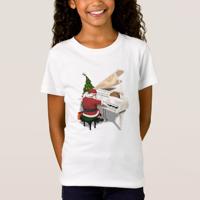 Camiseta Santa Claus Pianist (Frente)