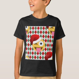 Camiseta santa claus piscar os olhos emoji