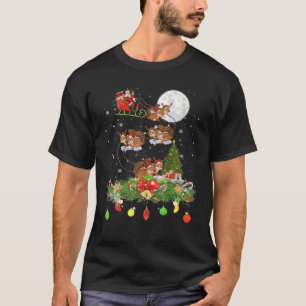 Camiseta Santa Claus Riding Chipmun Reindeer Sleigh Xmas Da