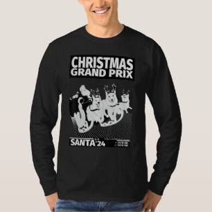 Camiseta Santa Claus Sleigh Racing Retro Xmas Motor Sport A
