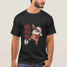 Camiseta Santa Claus Soccer Player with Christmas Lights