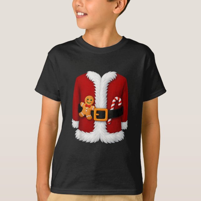 Camiseta Santa Claus Suit Costume Matching Couple Christmas (Frente)