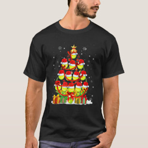 Camiseta Santa Claus Tênis Ball Xmas Tree Luzes Feliz Chr