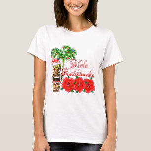 Camiseta Santa Claus Tiki Mele Kalikimaka