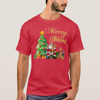 Camiseta Santa Claus Xmas Lights Feliz Natal 2021
