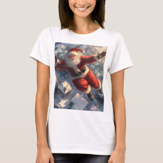 Camiseta Santa Clause voando (Feliz Natal)