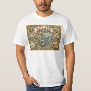 Camiseta Santa Cruz Califórnia Art‑Nouveau Costa