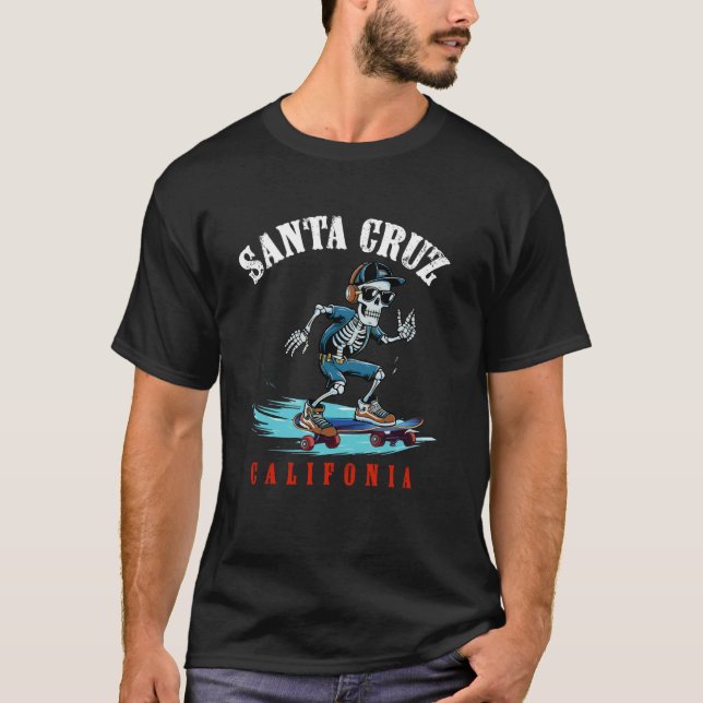 Camiseta Santa Cruz California Skater - Skeleton Summer Ska (Frente)