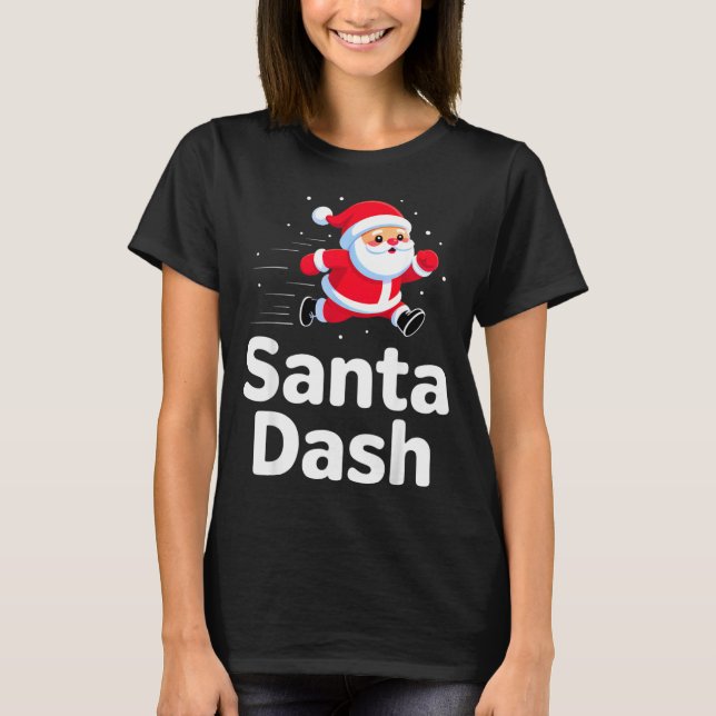 Camiseta Santa Dash Christmas Running Runner Costume Xmas 5 (Frente)