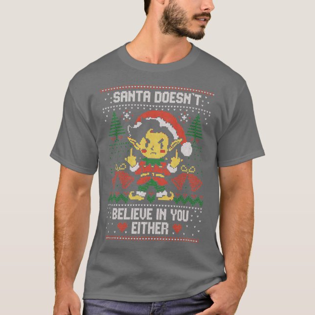 Camiseta Santa Doesnt Believe In You Either by Tobe Fonseca (Frente)