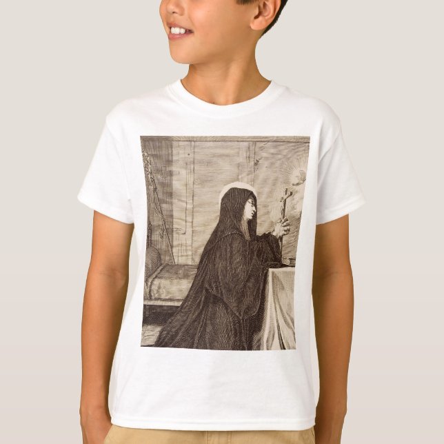 Camiseta Santa Escolástica Padroeira da escola (Frente)