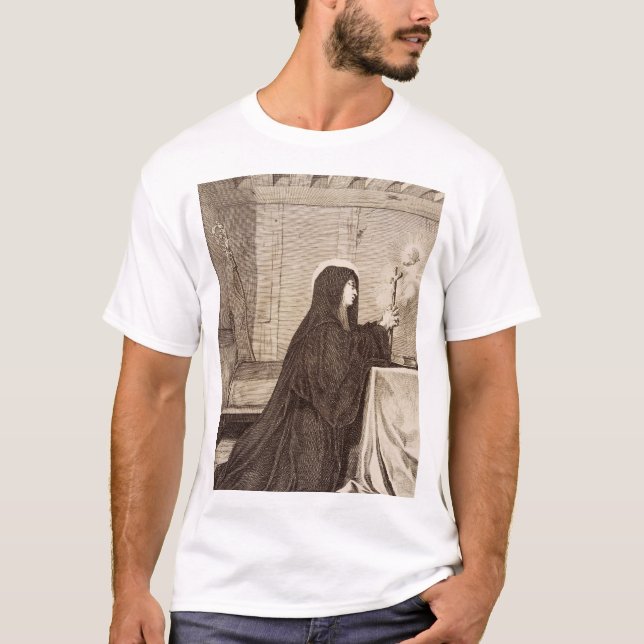 Camiseta Santa Escolástica Padroeira da escola (Frente)