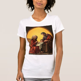 Camiseta Santa Família Jesus Maria e Joseph Mulheres Tee