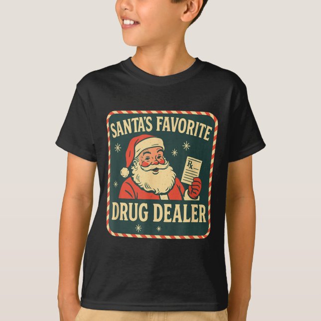 Camiseta Santa Favorite Drug Er Christmas Pharmacy Tech Nur (Frente)
