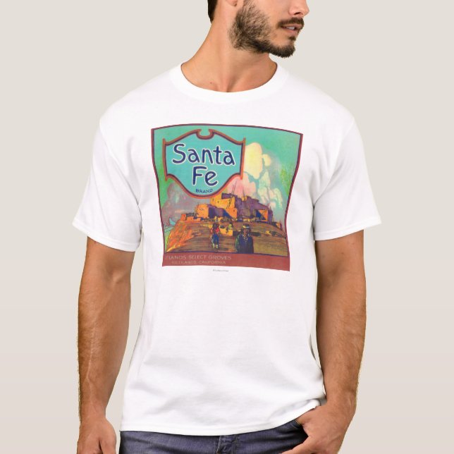 Camiseta Santa Fé LabelRedlands alaranjado, CA (Frente)