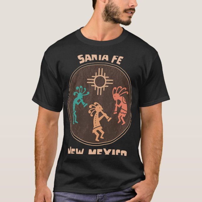 Camiseta Santa Fe New Mexico Kokopelli Vacation Souvenir  (Frente)