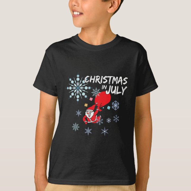 Camiseta Santa Floco de Neve Natal Em Julho - Skyd (Frente)