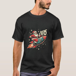 Camiseta Santa flying to new year 