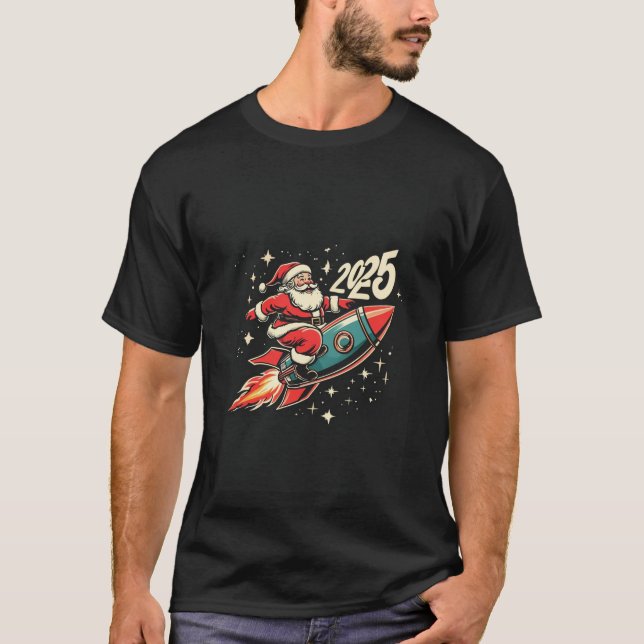 Camiseta Santa flying to new year  (Frente)