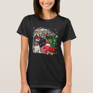 Camiseta Santa French Bulldog Caminhonete Vermelha Carregan