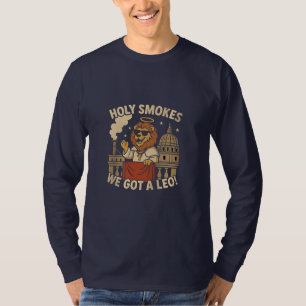 Camiseta Santa Fumaça Papa Leão XIV Igreja Cristã