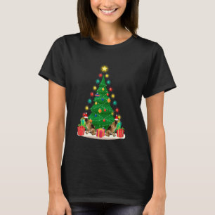 Camiseta Santa German Shepherd Dog Christmas Tree  Xmas Dog