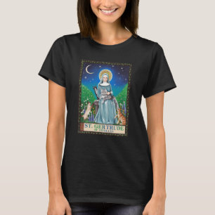 Camiseta Santa Gertrudes de Nivelles Padroeira dos Gatos